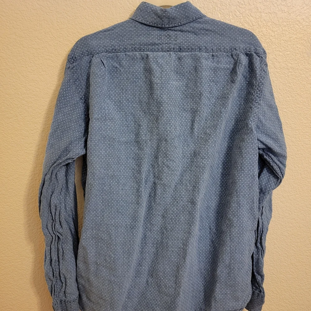 Polo by Ralph Lauren Blue Linen Shirt - Picture 4 of 5